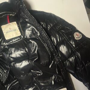 Moncler Shiny Black Quilted Puffer Jacket